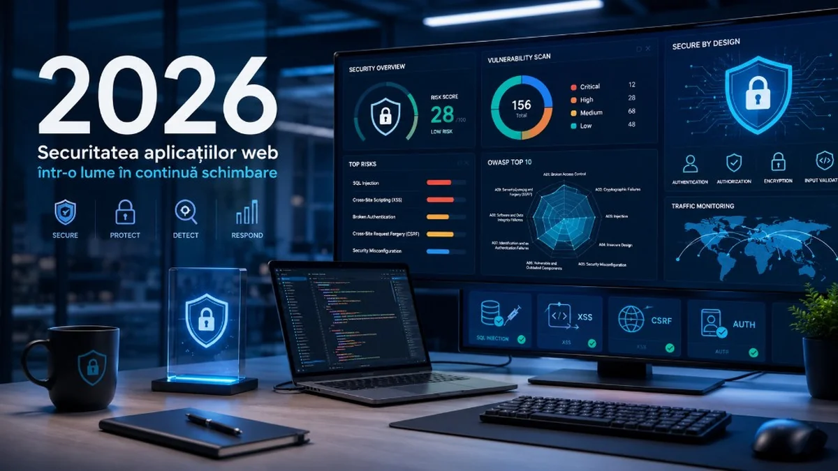Securitatea aplicațiilor web în 2026: top 10 vulnerabilități și cum le previi din faza de development